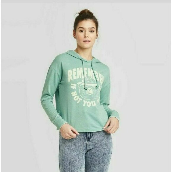 Sweatshirt Women's Teal Size XS Smokey the Bear Sweatshirt Hoodie Long Sleeve - Picture 3 of 5